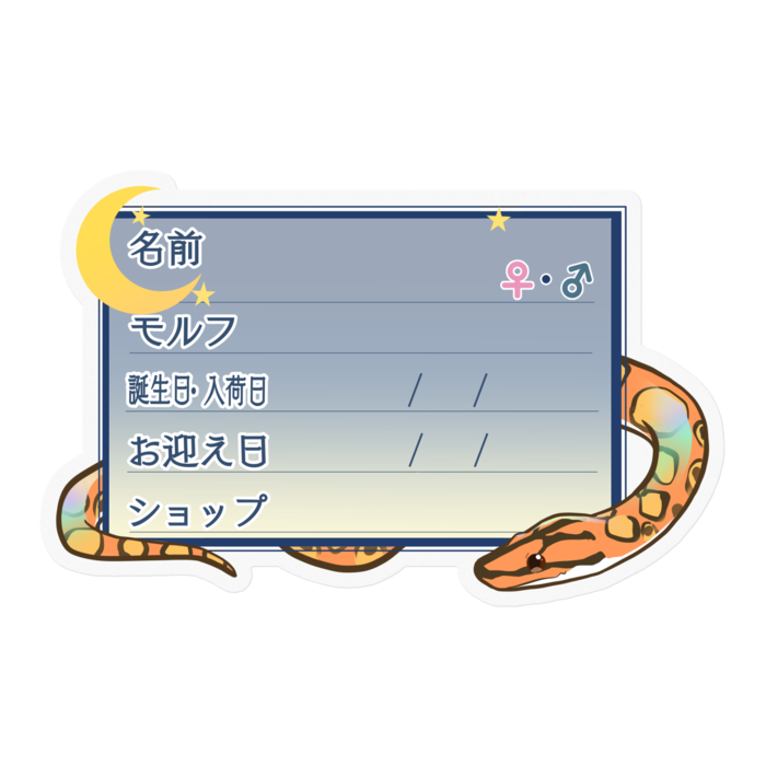 【🐍お名前ステッカー】ブラニジ(ノーマル) ‐夜