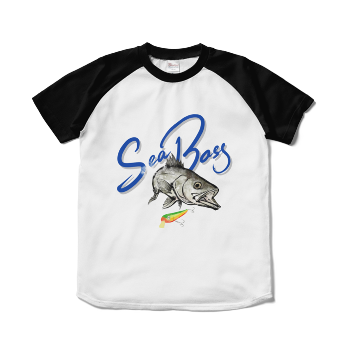 ラグランTシャツ - S - ホワイト×ブラック