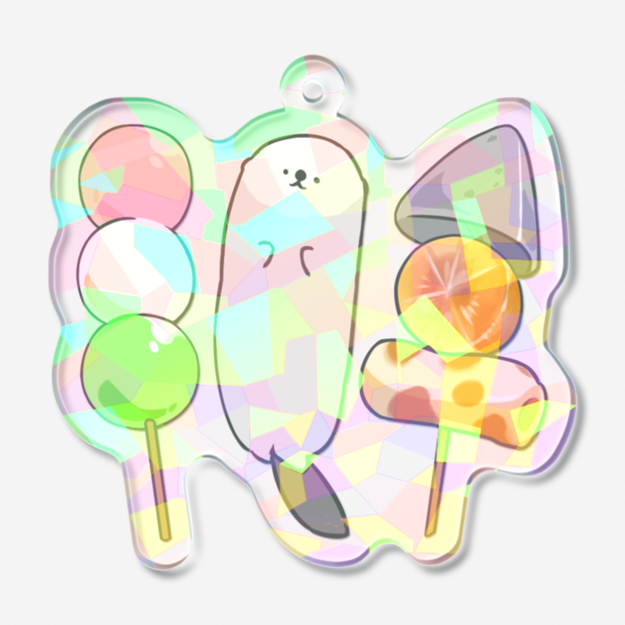 ホログラムアクリルキーホルダー - 50 × 50mm