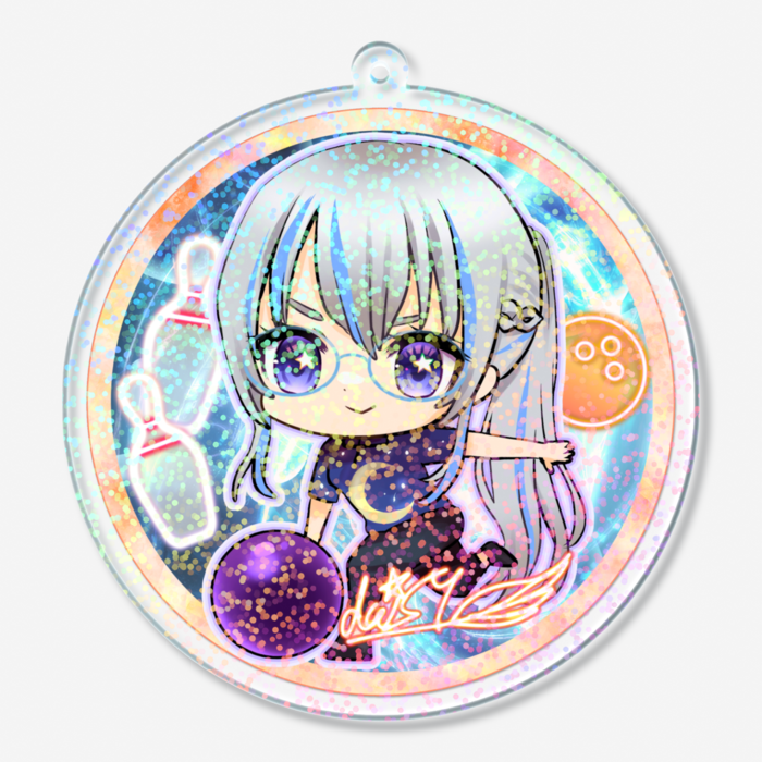 ホログラムアクリルキーホルダー - 70 × 70mm