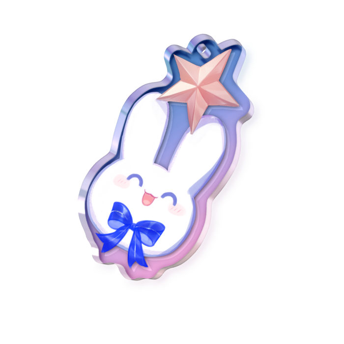 オーロラアクリルキーホルダー - 50 × 50mm