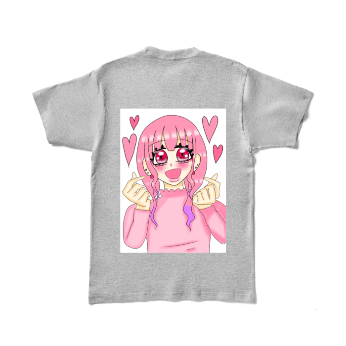 カラーTシャツ - L - 杢グレー (濃色)