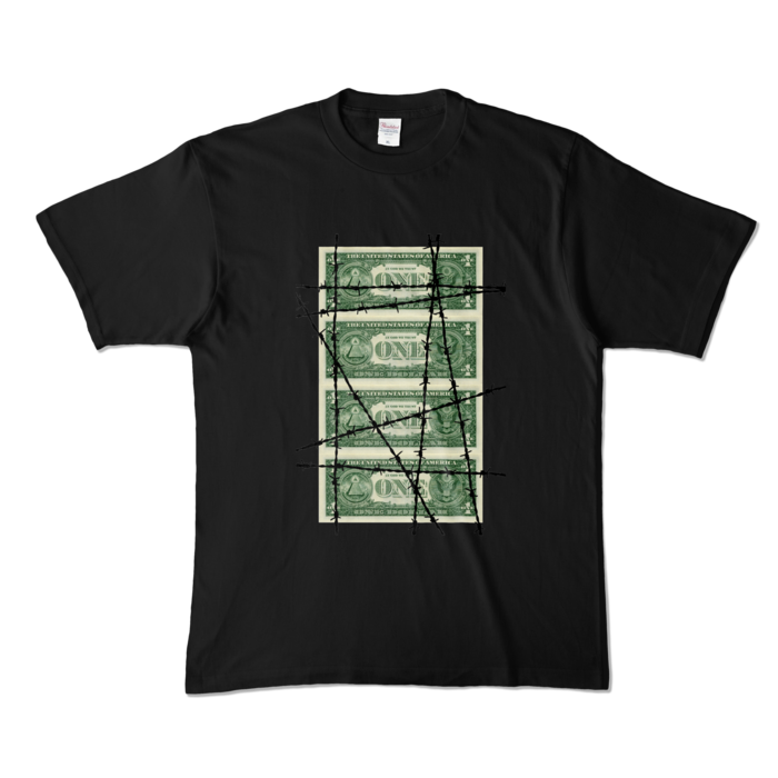 カラーTシャツ - XL - ブラック (濃色)