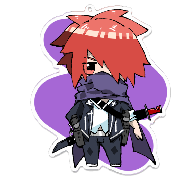 アクリルキーホルダー（コーティング） - 100 x 100 (mm)