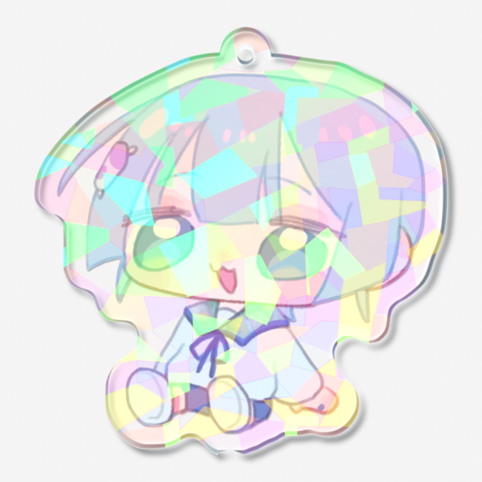 ホログラムアクリルキーホルダー - 50 × 50mm