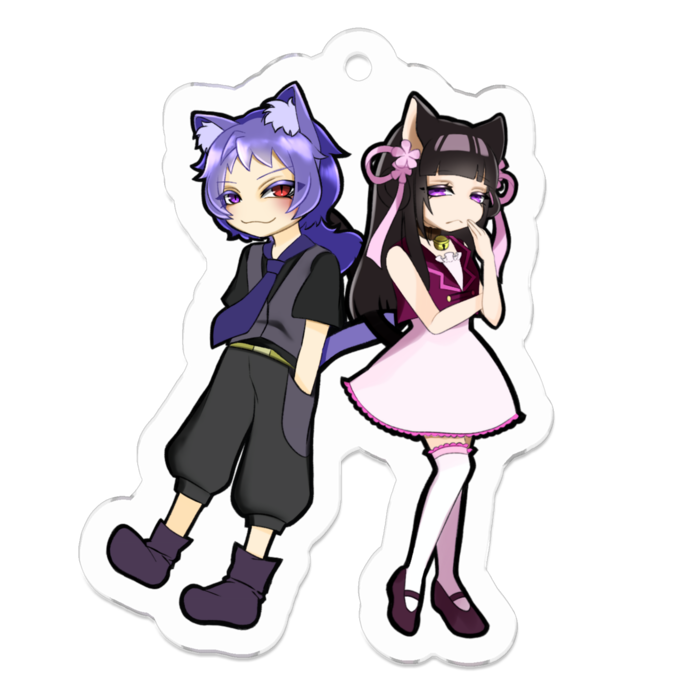 2人【背中合わせ】- 50 x 50 (mm)