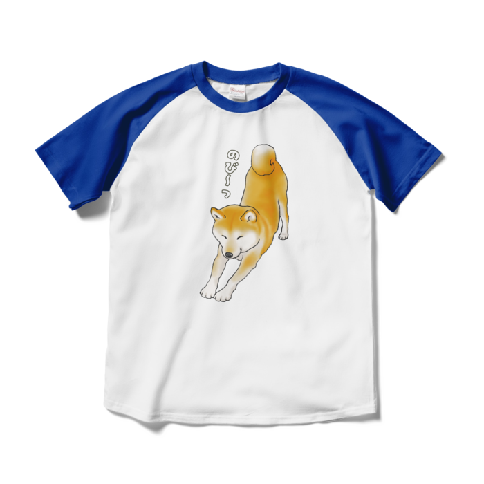 ラグランTシャツ - M - ホワイト×ロイヤルブルー / Size M, White & Royal Blue
