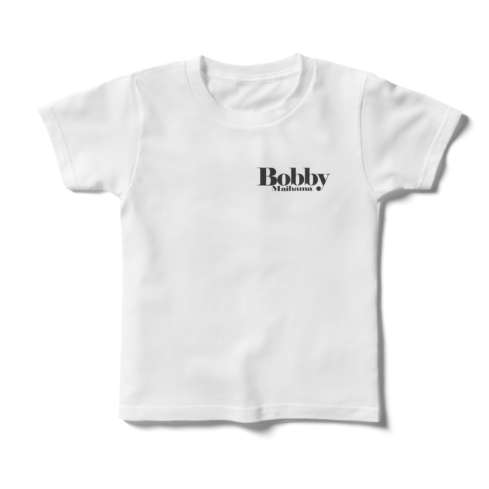 BobbyのキッズTシャツ（ワンポイントロゴ・ブラック） - 120cm