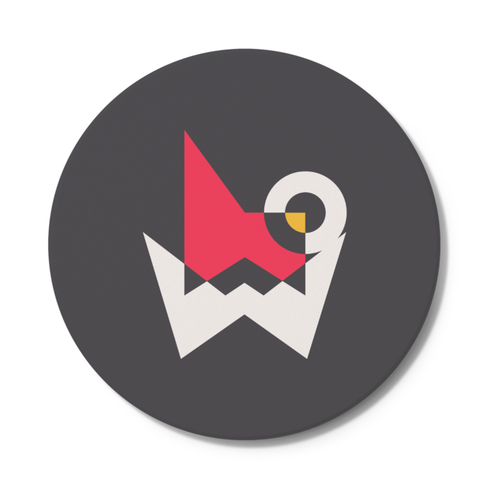 コースター - 円形(黒)