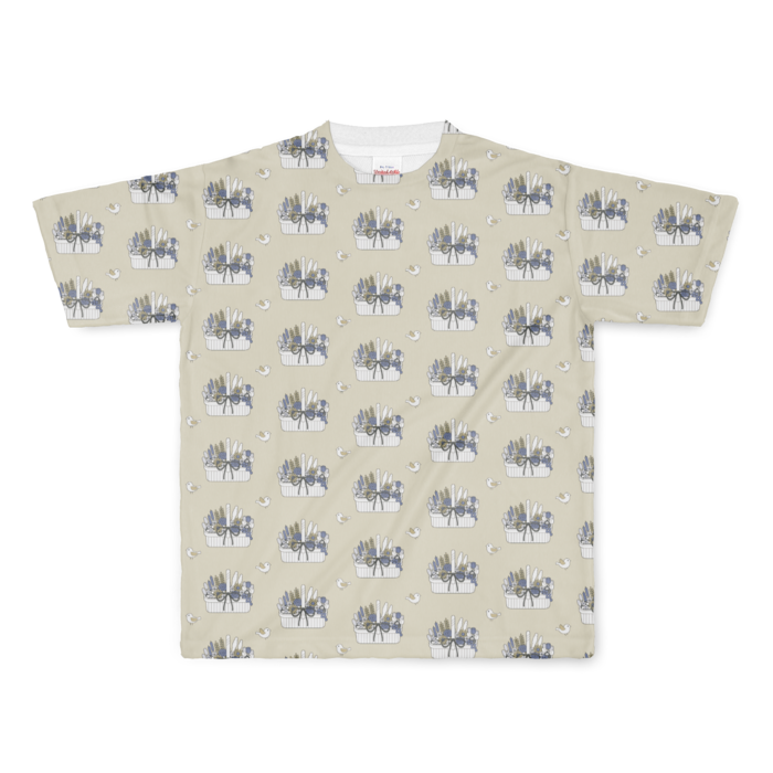 フルグラフィックTシャツB　ベージュ　L