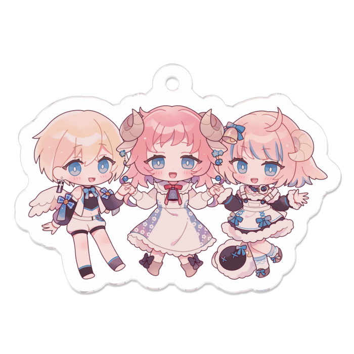 アクリルキーホルダー（コーティング） - 50 x 50 (mm)