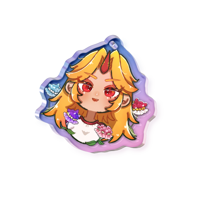 オーロラアクリルキーホルダー - 50 × 50mm