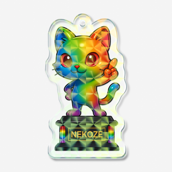 ホログラムアクリルキーホルダー - 50 × 50mm