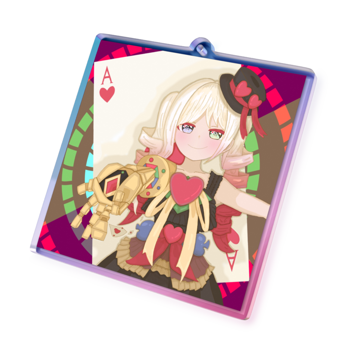 オーロラアクリルキーホルダー - 70 × 70mm