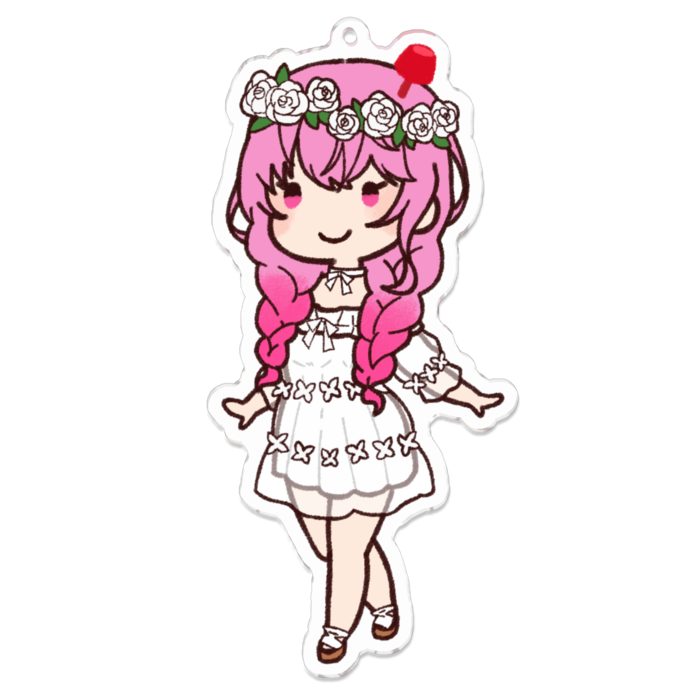 アクリルキーホルダーLサイズ 100 x 100 (mm)