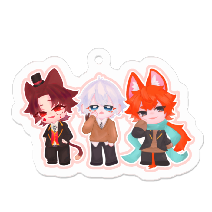 アクリルキーホルダ(全員)ー - 50 x 50 (mm)