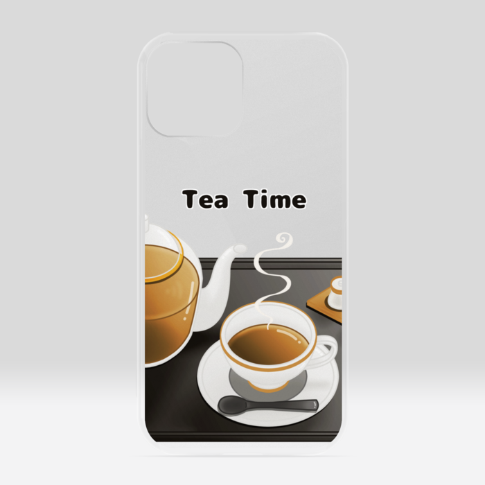 クリアiPhoneケース　紅茶　iPhone 13mini