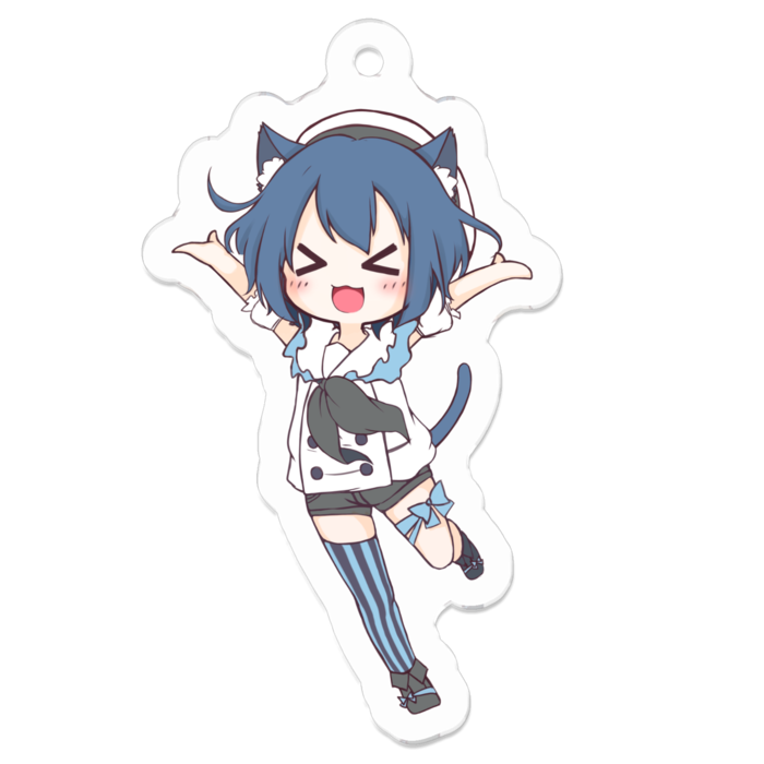 【ミニ】Party☆timeアクリルキーホルダー（コーティング） - 50 x 50 (mm)