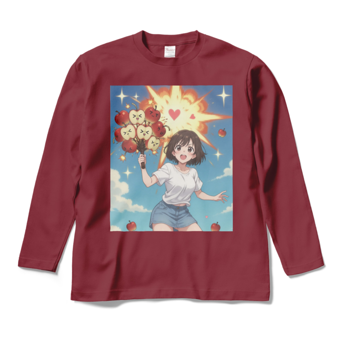 ロングスリーブTシャツ - M - バーガンディ