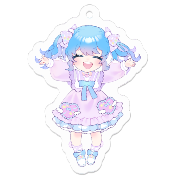 ちびきゃらアクリルキーホルダー - 50 x 50 (mm)