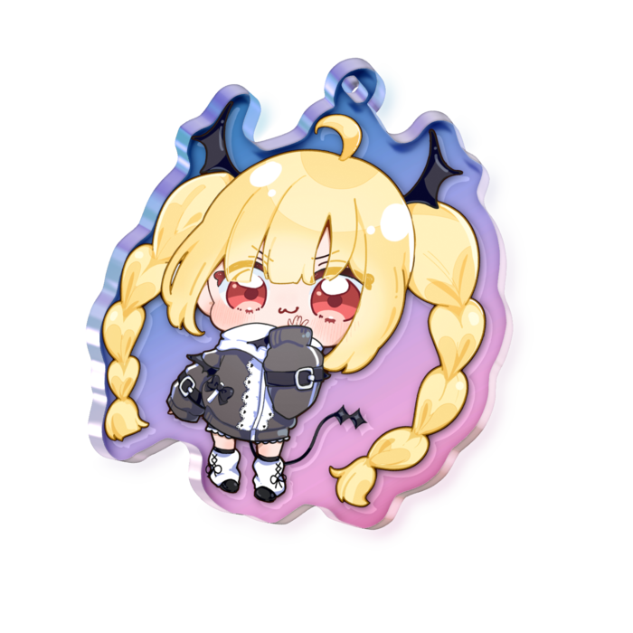 オーロラアクリルキーホルダーどや顔 - 50 × 50mm