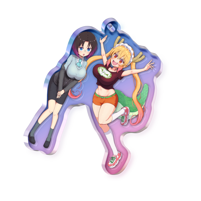 オーロラアクリルキーホルダー - 50 × 50mm