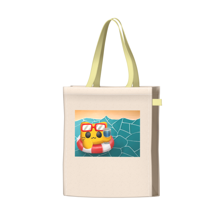ツートンカラーバッグ - イエロー - W34 × H41 × D14cm