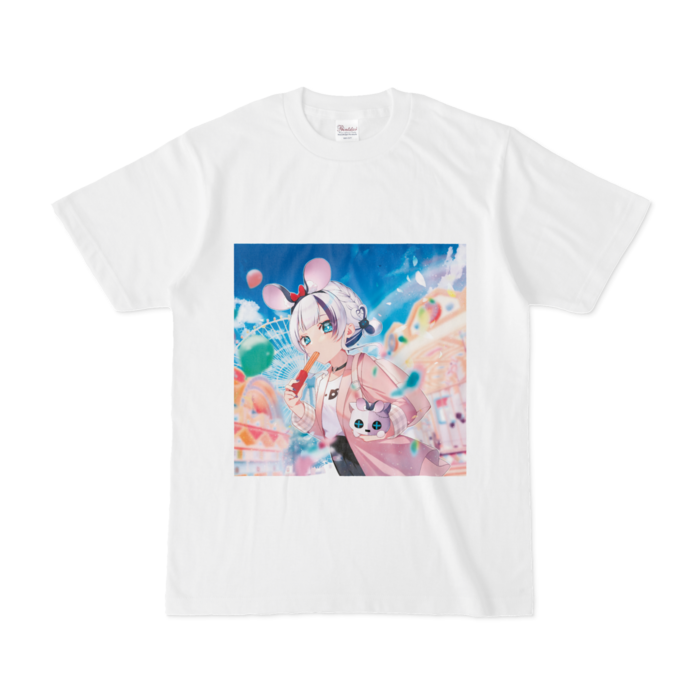 Tシャツ - S - 白 髪型ハート編み込み