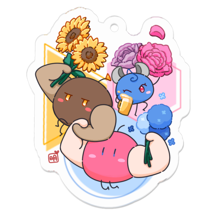 アクリルキーホルダー - 50 x 50 (mm)