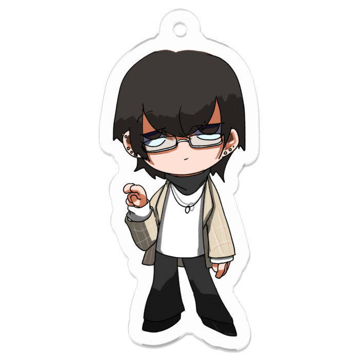 お私服アクリルキーホルダー - 50 x 50 (mm)