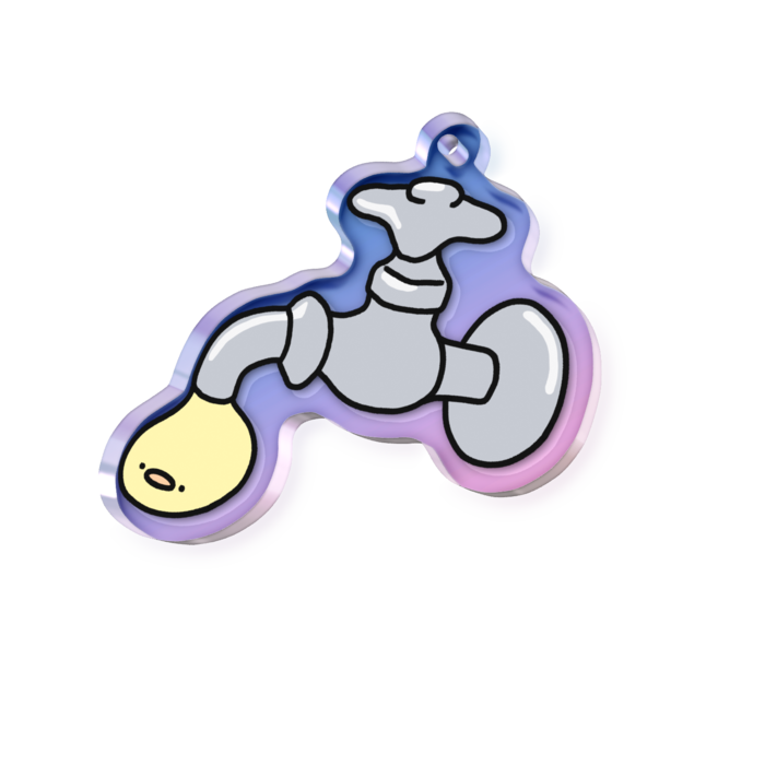 オーロラアクリルキーホルダー - 50 × 50mm