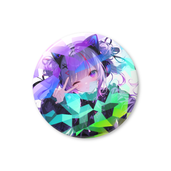 ピース ver. ホログラム缶バッジ - 44mm