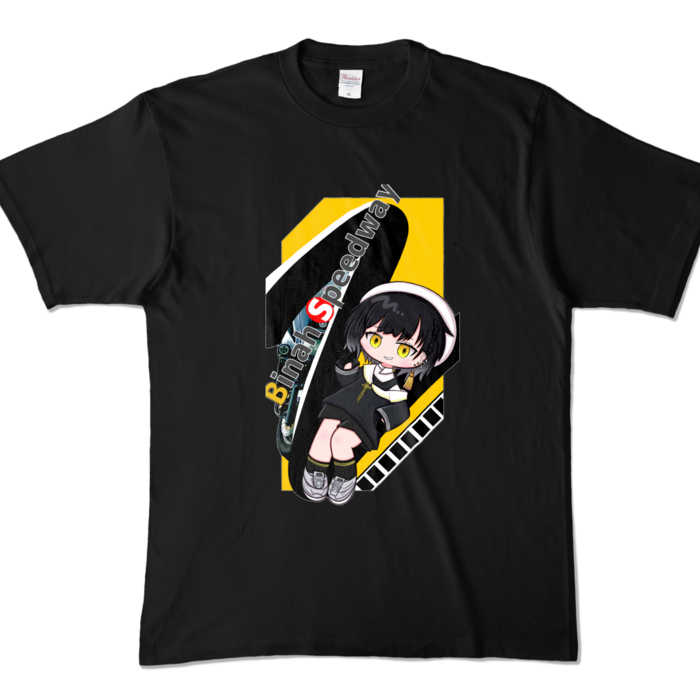 イラストTシャツ - XL - ブラック (濃色)