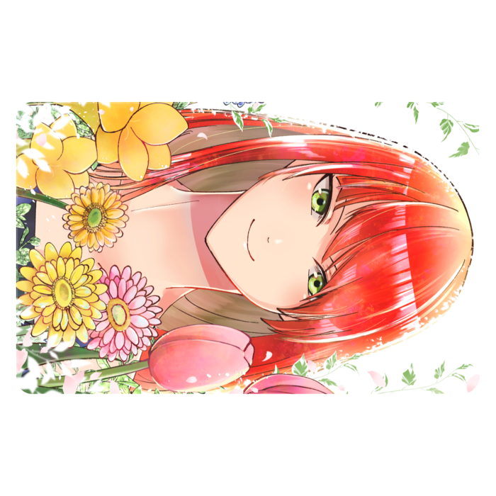 〈赤髪〉ICカードステッカー - 約85.7x53.9(mm)