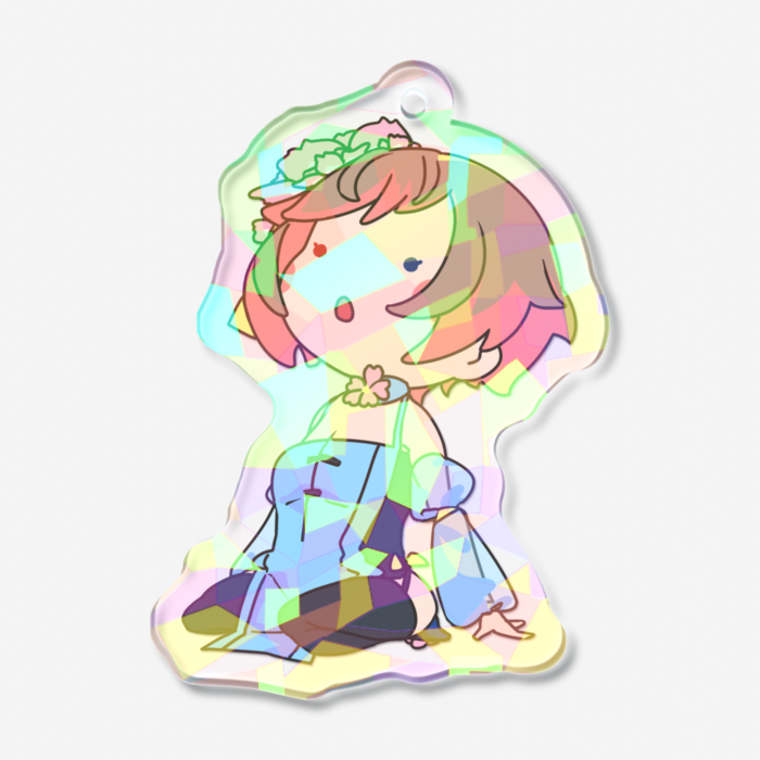 ホログラムアクリルキーホルダー - 50 × 50mm