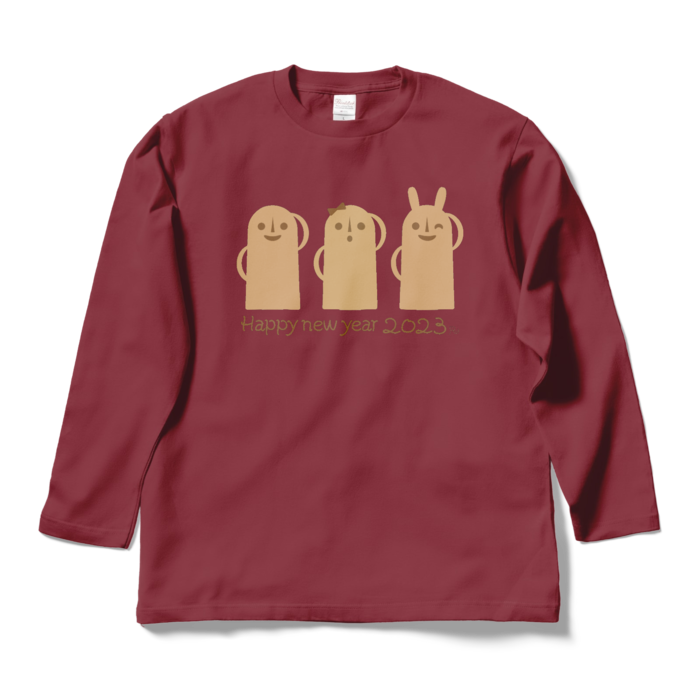 ロングスリーブTシャツ - L - バーガンディ