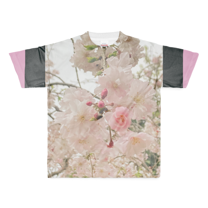 桜に一目惚れ2 フルグラフィックTシャツ - M - 両面印刷