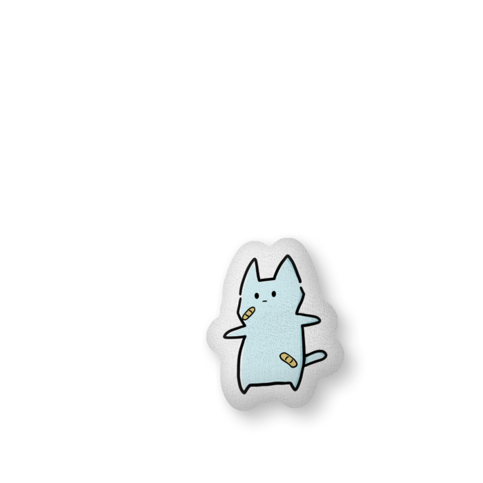 ねこまもちクッション(小) - 両面