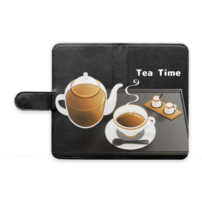 手帳型Androidケース　ストラップ穴なし　黒色　M（中）