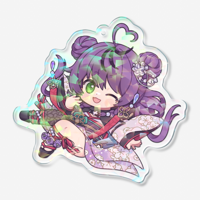ホログラムアクリルキーホルダー - 70 × 70mm