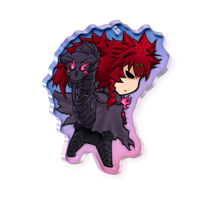 オーロラアクリルキーホルダー - 50 × 50mm