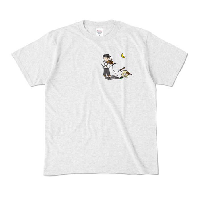 Tシャツ - M - アッシュ (淡色)-キャラ小