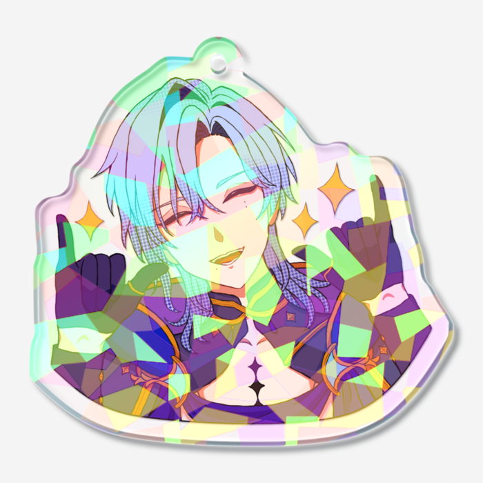 ホログラムアクリルキーホルダー（クリスタル）