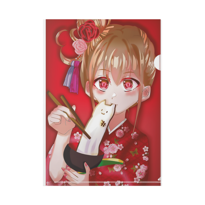 餅食ってる少女