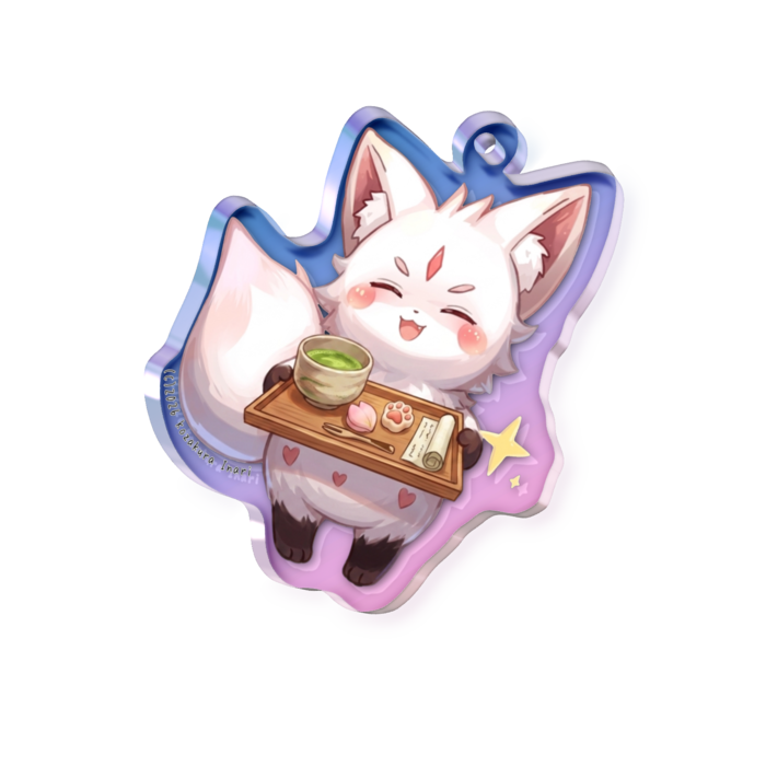 オーロラアクリルキーホルダー - 50 × 50mm