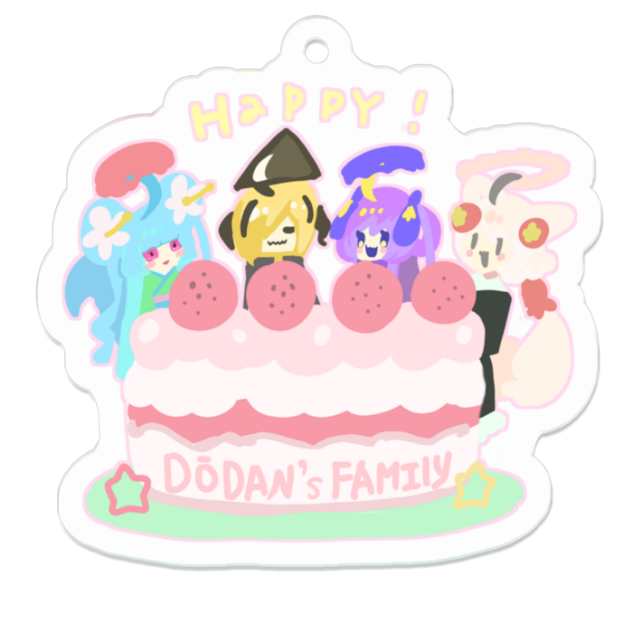 アクリルキーホルダー☆スイーツサテライトどーだんパーティ - 50 x 50 (mm)