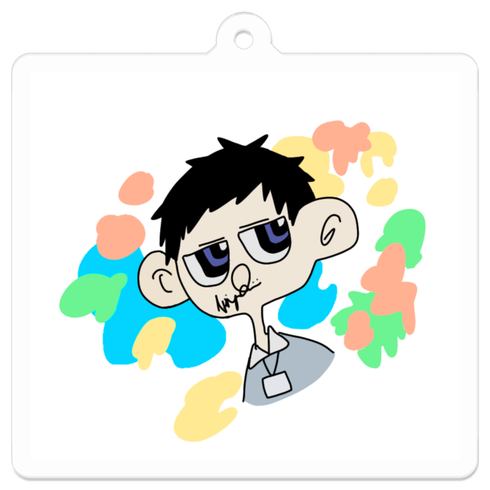 アクリルキーホルダー - 50 x 50 (mm) ましかく