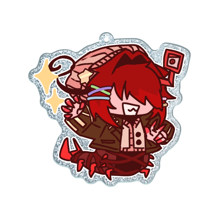 ラメアクリルキーホルダー - 70 × 70mm