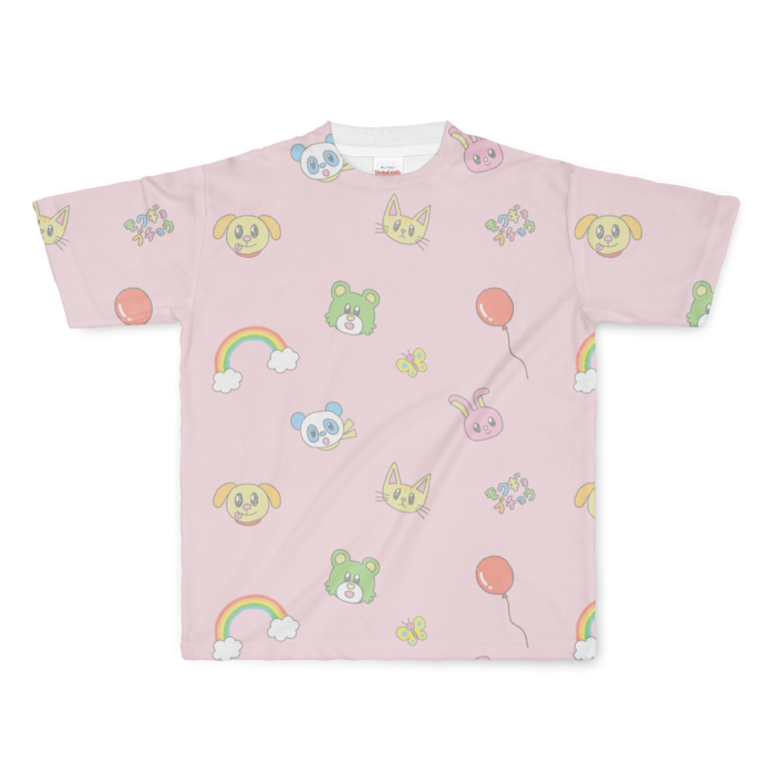 フルグラフィックTシャツピンク - L - 両面印刷(1)