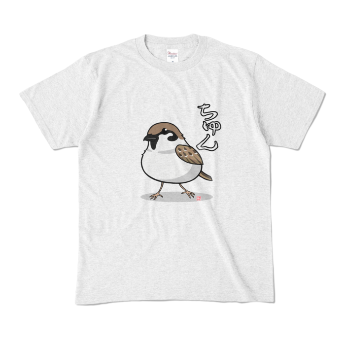 カラーTシャツ文字入り - M - アッシュ (淡色)(1)